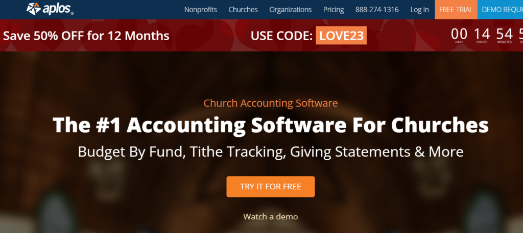 Aplos church accounting software