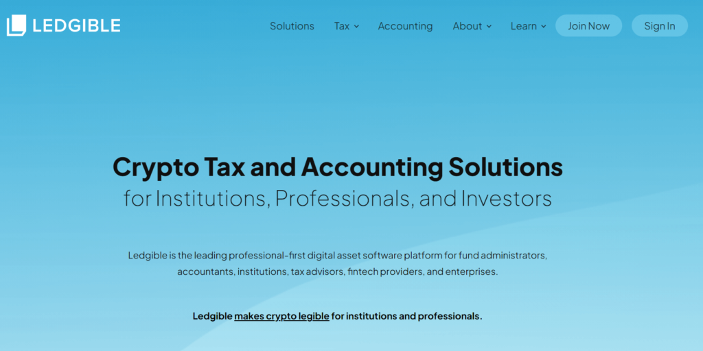 Ledgible blockchain accounting software