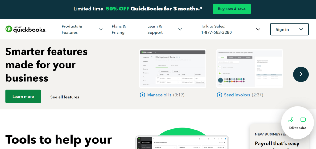 QuickBooks is a well-known and trusted accounting software for startups.
